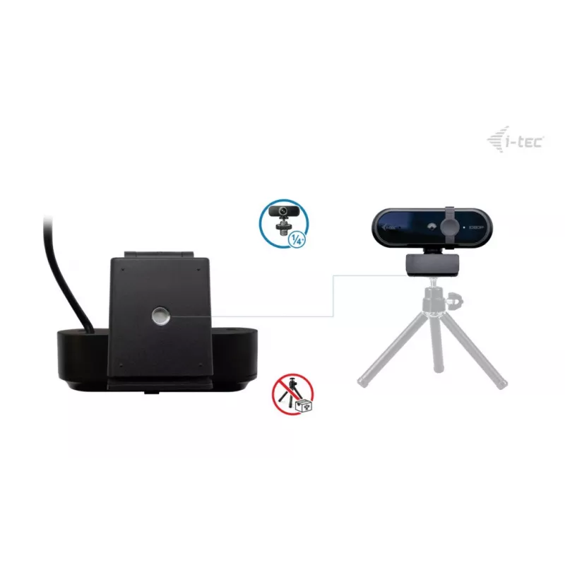 Veebikaamera ITEC SOLOMON 100 1080p, 2 MP, Full HD 1920×1080, USB, klambrikinnitus, must