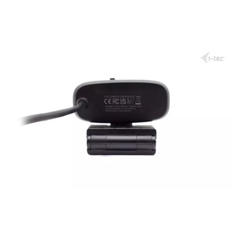Veebikaamera i-tec SOLOMON 300 4K, USB, 3840×2160, 8,29 MP, klambrikinnitus, must