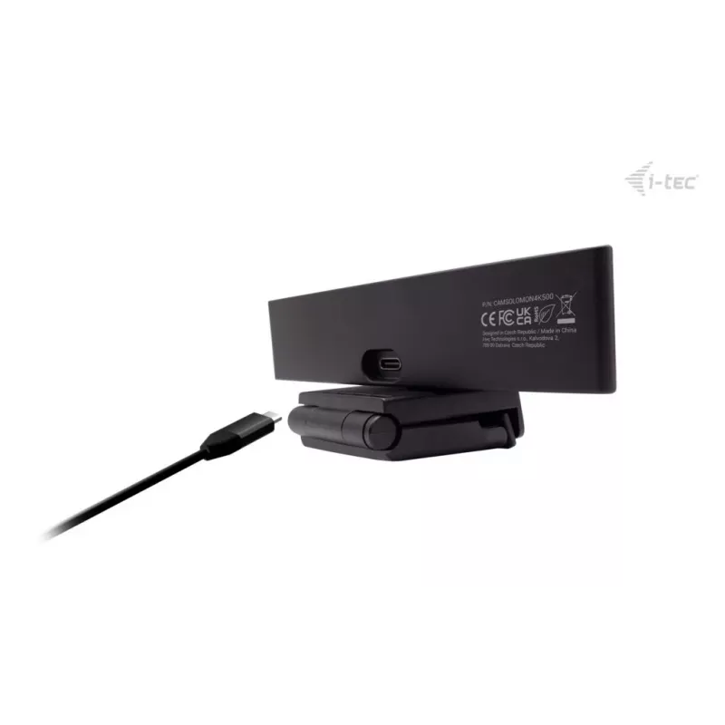 Veebikaamera ITEC i-tec SOLOMON 500 4K PDAF — 4K Ultra HD, 3840×2160, USB, klambrikinnitus, must