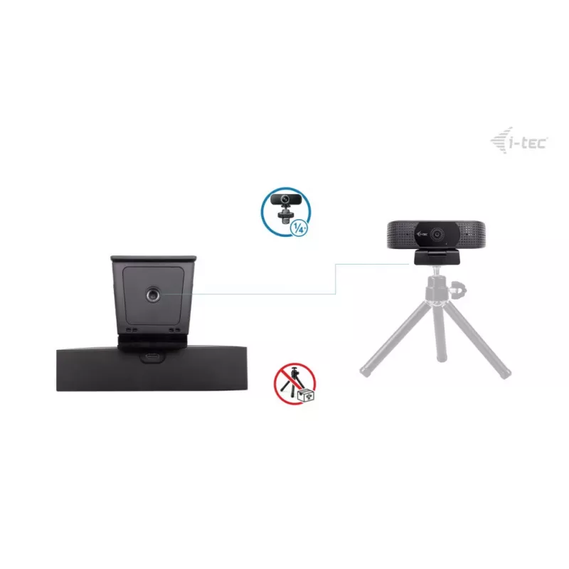 Veebikaamera ITEC i-tec SOLOMON 500 4K PDAF — 4K Ultra HD, 3840×2160, USB, klambrikinnitus, must