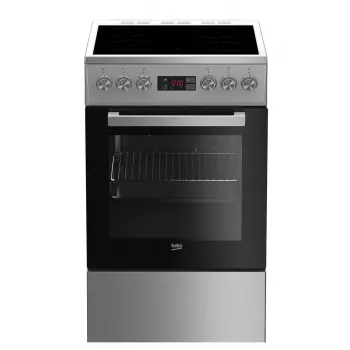 Vabaltseisev pliit BEKO FSM57300GX — keraamiline pliidiplaat 4 tsooniga, elektriahi, roostevaba teras, 50 cm