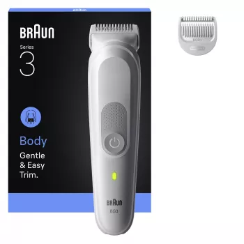 Kehahooldustrimmer ja pardel BRAUN Series 3 BG3530 — hall, sisseehitatud NiMH aku, 80 min tööaeg, 42×156 mm