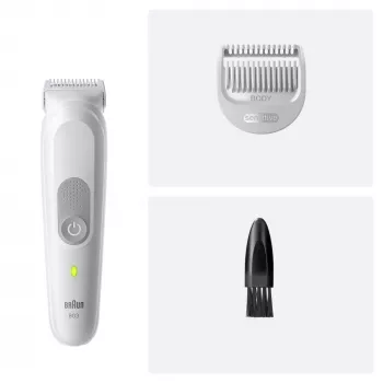 Kehahooldustrimmer ja pardel BRAUN Series 3 BG3530 — hall, sisseehitatud NiMH aku, 80 min tööaeg, 42×156 mm