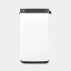 Brabantia Bo prügikast 4 L ristkülikukujuline terasest must valge