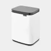 Brabantia Bo prügikast 4 L ristkülikukujuline terasest must valge