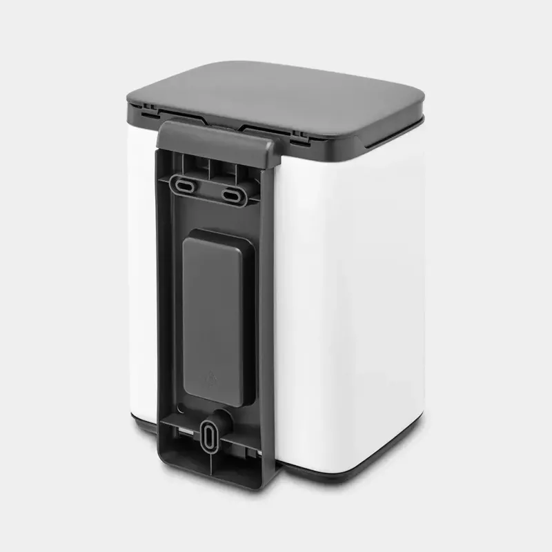 Brabantia Bo prügikast 4 L ristkülikukujuline terasest must valge
