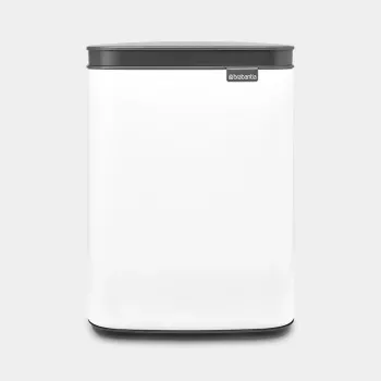 Brabantia Bo prügikast 4 L ristkülikukujuline terasest must valge