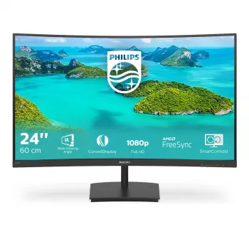 Philips E Line 241E1SCA/00 arvutimonitor 59,9 cm (23,6 tolli) 1920 x 1080 pikslit Full HD LCD Must