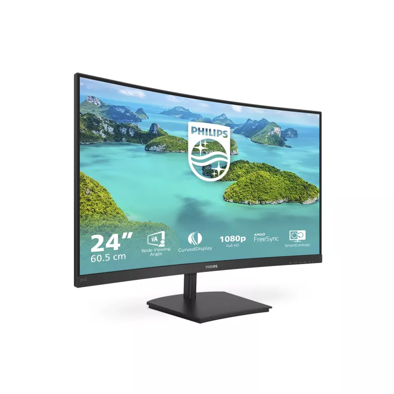 Philips E Line 241E1SCA/00 arvutimonitor 59,9 cm (23,6 tolli) 1920 x 1080 pikslit Full HD LCD Must