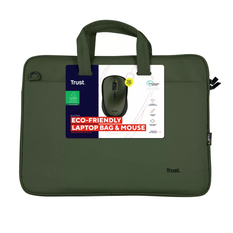 Trust Bologna 40,6 cm (16-tolline) portfell Roheline