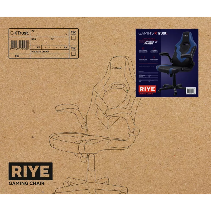 Trust GXT 703B RIYE universaalne mängutool Must, Sinine
