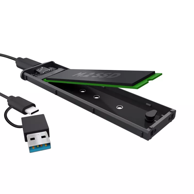 SSD-korpus TRUST 25806 Must M.2 jaoks, ühe kettaga, kuni 4 TB, USB USB-C 10 Gbit/s (USB 3.2 Gen 2)
