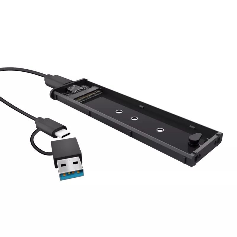 SSD-korpus TRUST 25806 Must M.2 jaoks, ühe kettaga, kuni 4 TB, USB USB-C 10 Gbit/s (USB 3.2 Gen 2)
