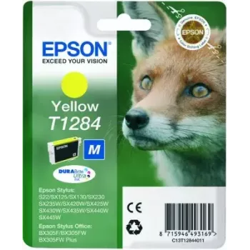 Epson Fox Singlepack kollane T1284 DURABrite Ultra tint
