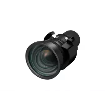 Projektori objektiiv Epson ELPLU04 G7000 ja L1000 seeriale — 1,0–1,2x suum, 14,8–17,7 mm fookuskaugus, F2–F2,1, 3,1 kg