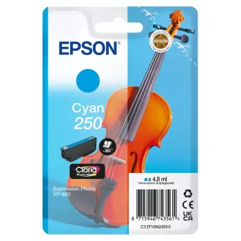 Tindikassett Epson 250 Claria Photo HD tsüaan originaal, üksikpakend 4,8 ml