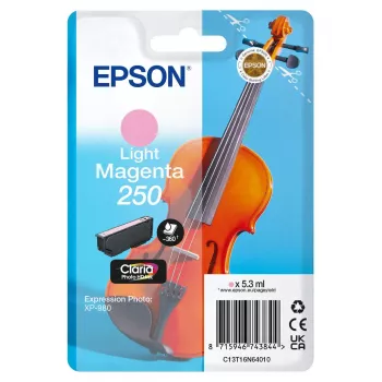 Epson 250 Violin Claria Photo HD originaal suure (XL) tootlikkusega hele magenta tindikassett, 1 tk, 5.9 ml