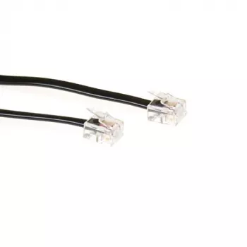 ACT must 1-meetrine lame telefonikaabel RJ11-pistikutega