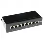 Pinnale paigaldatav varjestatud 8-pordine CAT5E paneelikarp ACT FA5001, 173×44×109 mm