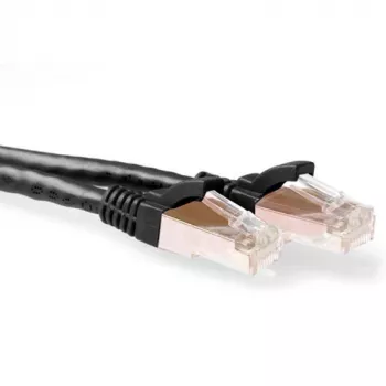 ACT must 10 meetri SFTP CAT6A paigalduskaabel, tõmbevaba, RJ45 pistikutega