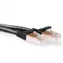 ACT must 10 meetri SFTP CAT6A paigalduskaabel, tõmbevaba, RJ45 pistikutega
