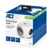 Toitejaotusseade ACT AC2430 — 3× Type F vahelduvvoolu pistikupesa, 230 V, 16 A, 1,5 m kaabel, valge