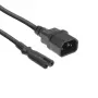 Toitejuhe C14 - C7 must 0,2 m ACT AK5248 250 V 2,5 A