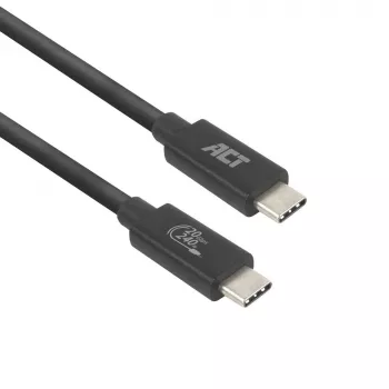 ACT USB4 20Gbps 240W USB USB-C kaabel 2m must USB-IF sertifitseeritud