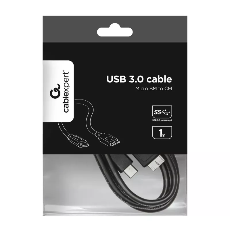 USB-kaabel Gembird CCP-USB3-MBMCM-1M