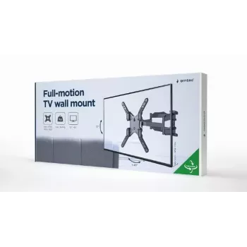 TV-kinnitus Gembird WM-60ST-01 32–60-tollistele teleritele, VESA 100x100–400x400, kuni 36,4 kg, kalle -2°–10°, kaugus seinast 4,2–45,2 cm, must