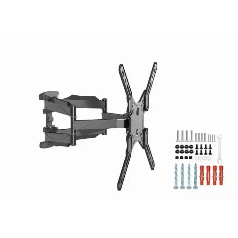 TV-kinnitus Gembird WM-60ST-01 32–60-tollistele teleritele, VESA 100x100–400x400, kuni 36,4 kg, kalle -2°–10°, kaugus seinast 4,2–45,2 cm, must