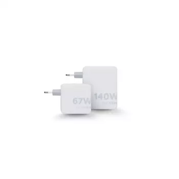 Kaasaskantav 140 W GaN reisilaadija Xtorm XVC2140, 3× USB-C PD porti ja 2 m USB-C kaabel, valge