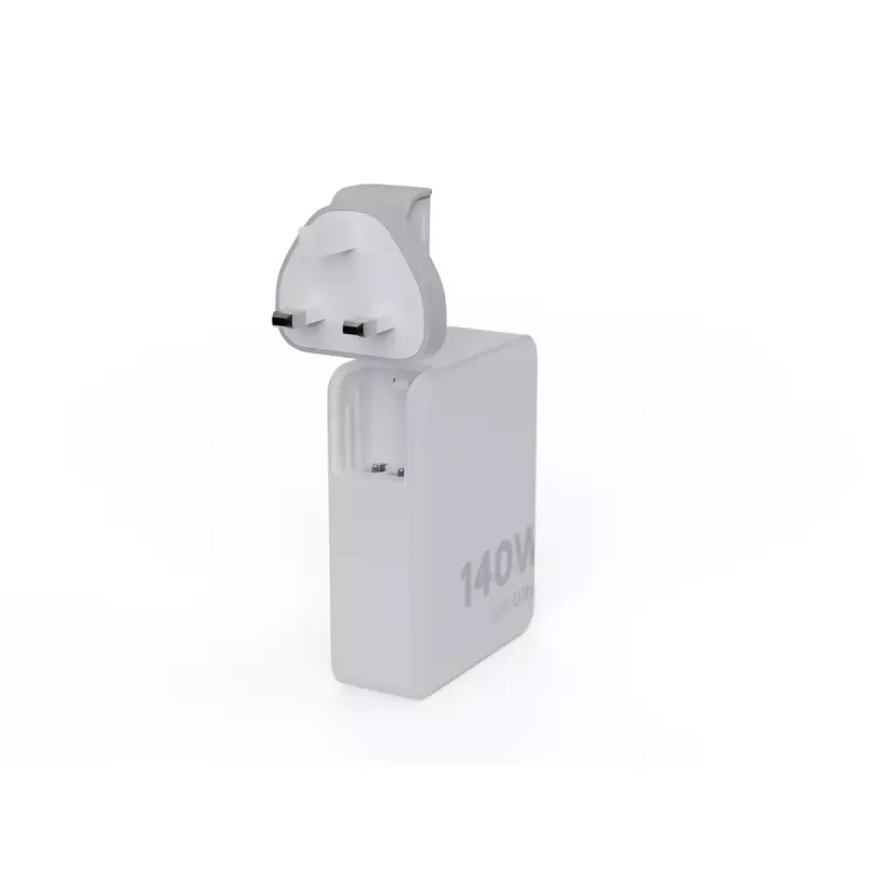 Kaasaskantav 140 W GaN reisilaadija Xtorm XVC2140, 3× USB-C PD porti ja 2 m USB-C kaabel, valge