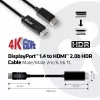 CLUB3D DisplayPort 1.4 to HDMI 2.0b HDR kaabel isane/isane 2 m