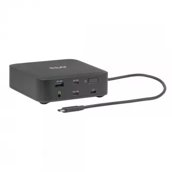 USB-C nelja ekraaniga DisplayLinki dokkimisjaam CLUB 3D CSV-2542 — 2× DisplayPort 8K60Hz, 2× HDMI 4K60Hz, PD 100 W, 2,5G Ethernet