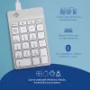 R-Go Tools numbriklahvistik R-Go Numpad Break, ergonoomiline numbriklahvistik pausitarkvaraga, juhtmega, valge