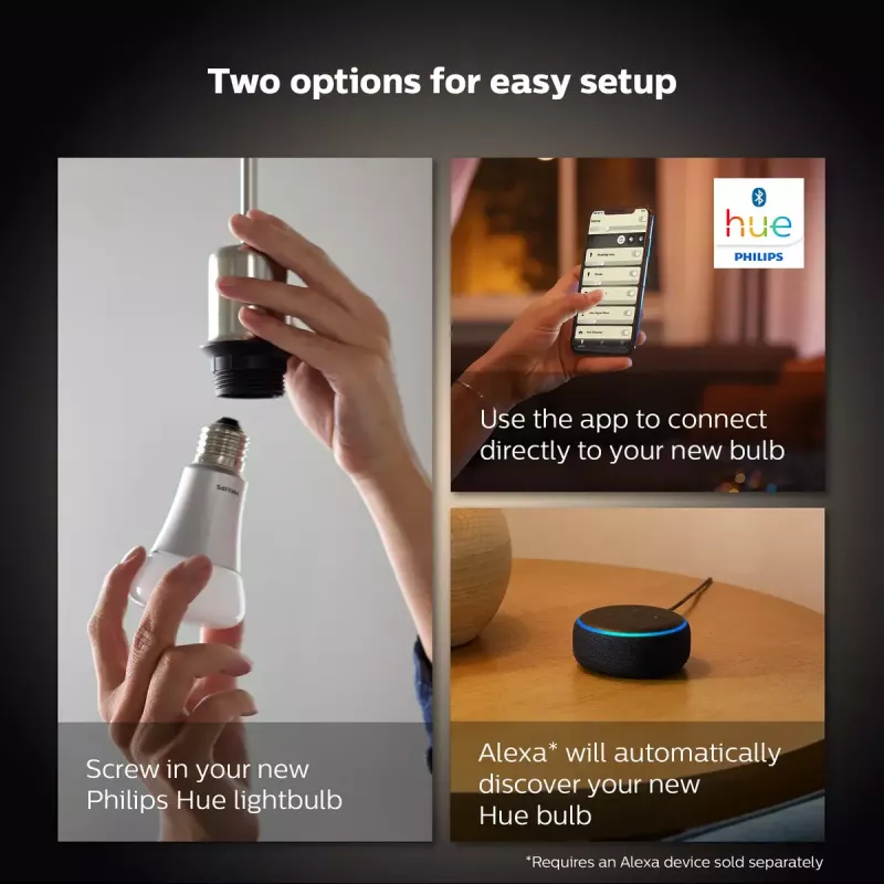 Philips Hue Valge A60 – E27 nutipirn – 800 (2 tk)