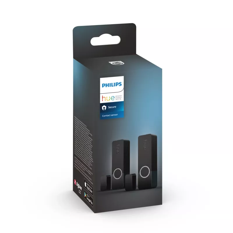 Philips Secure kontaktsensor, juhtmevaba, ZigBee, must, uks/aken, kleeplint/kruvi, III