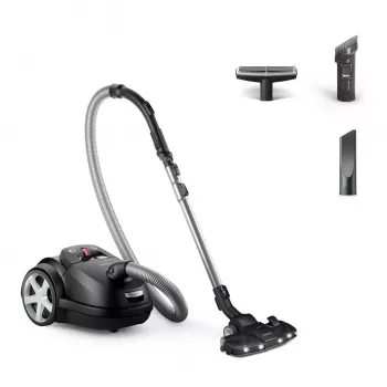 Silindertolmuimeja Philips 8000 series XD8122/10 — 900 W, 4 L tolmukott, HEPA-filter, must