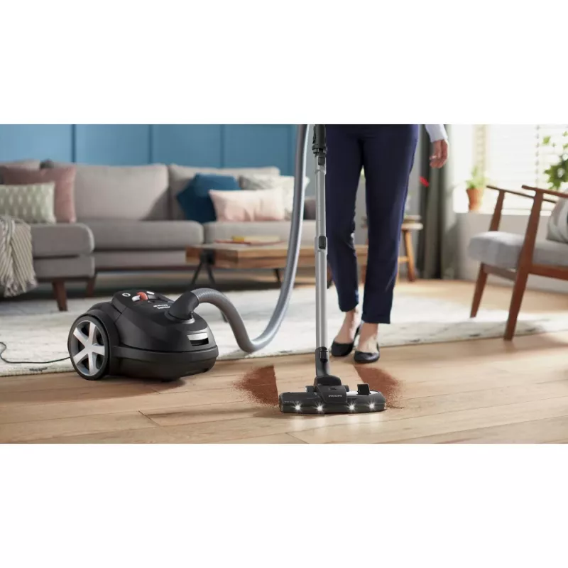 Silindertolmuimeja Philips 8000 series XD8122/10 — 900 W, 4 L tolmukott, HEPA-filter, must