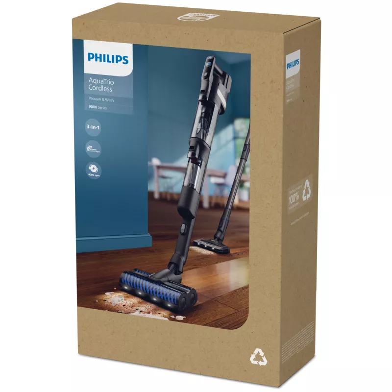 Philips 9000 Series XW9463/11 stick vacuum/electric broom 2-in-1 stick vacuum aku Dry&wet Bagless 150 W Must
