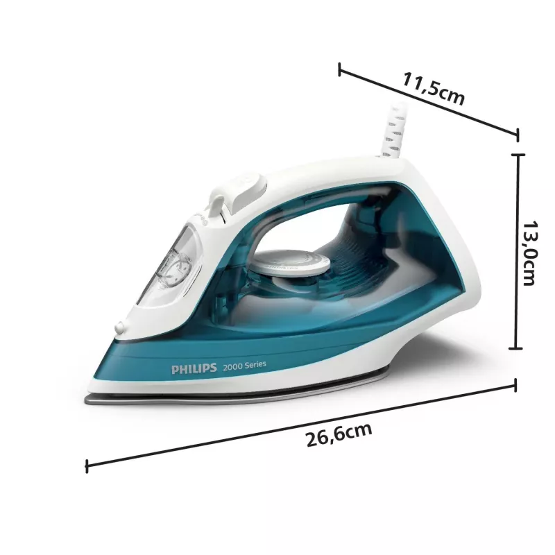 Aurutav triikraud Philips DST2010/90 — 2000 W, 0,25 l veepaak, mittenakkuv tallatalla, 1,9 m juhe