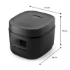 Riisikeetja Philips 3000 seeria HD3080/80, 0,54 L, 400 W, must, nuppjuhtimine