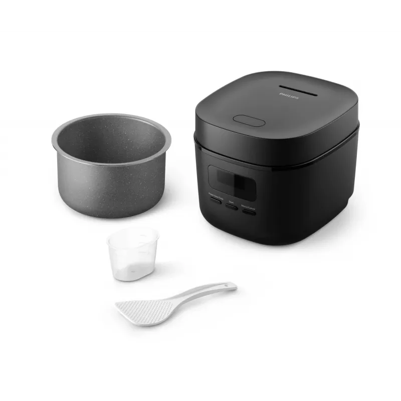 Riisikeetja Philips 3000 seeria HD3080/80, 0,54 L, 400 W, must, nuppjuhtimine