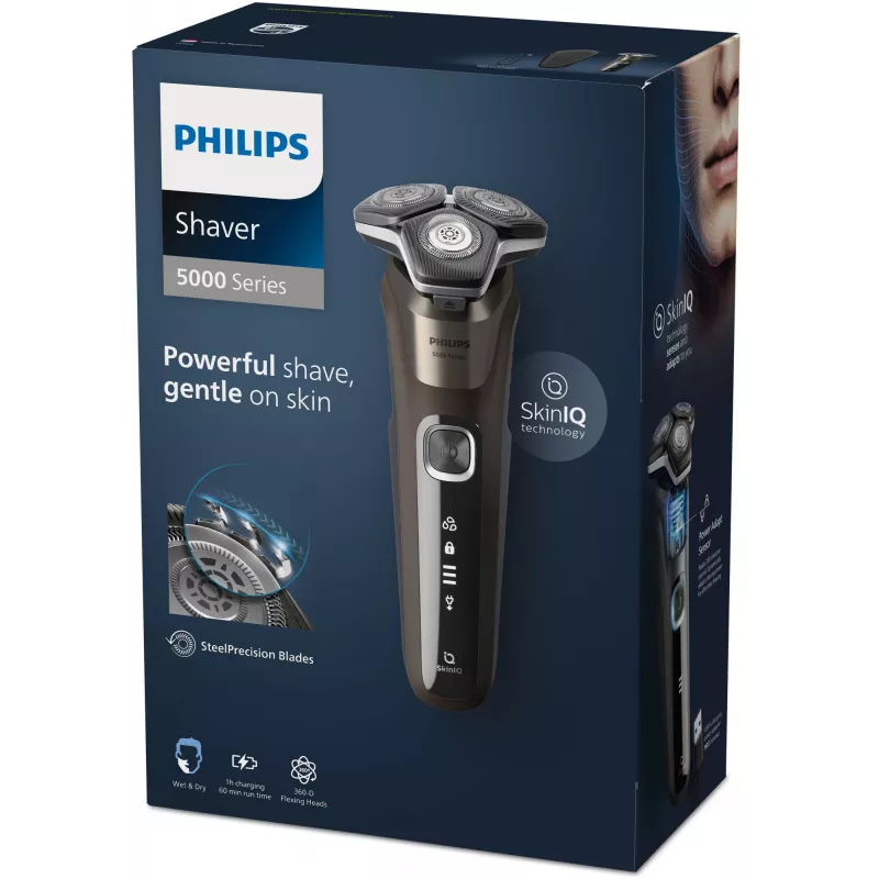 Philips SHAVER Series 5000 S5886/30 meeste pardel Rotatsioonpardel Trimmer Must, Pruun