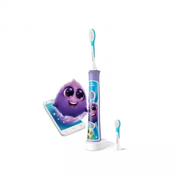 Sonic elektriline hambahari Philips Sonicare For Kids HX6322/12 — sisseehitatud liitiumioonaku, 1 käepide, 2 harjapead, igapäevase hoolduse režiim