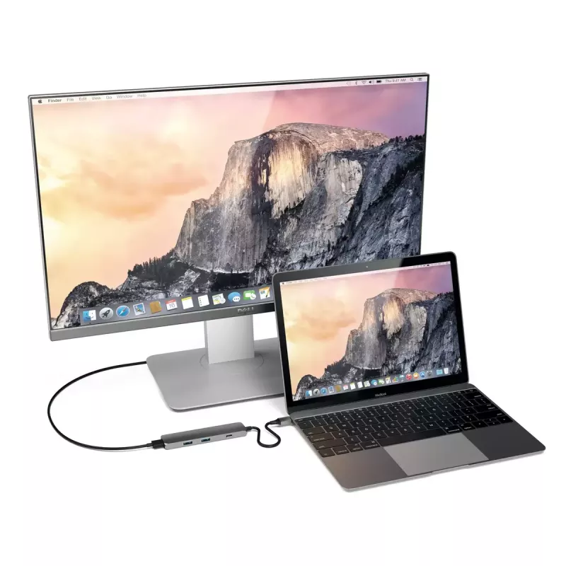 Satechi ST-CMAM sülearvuti dokk/pordireplikaator USB 3.2 Gen 1 USB-C, HDMI, USB-A, USB-C, hall, alumiinium