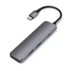 Satechi ST-CMAM sülearvuti dokk/pordireplikaator USB 3.2 Gen 1 USB-C, HDMI, USB-A, USB-C, hall, alumiinium