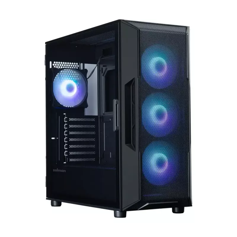 ZALMAN korpus i3 NEO V2 Mid Tower, ARGB ventilaatorid x4, must