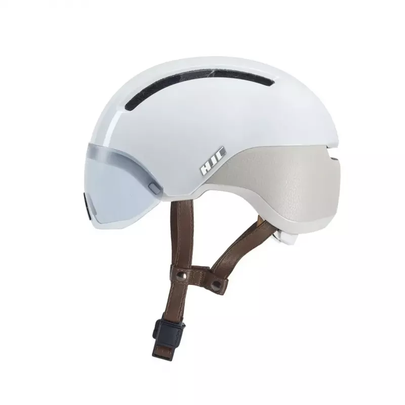 Jalgrattakiiver HJC CALIDO PLUS suurus L — valge/hall, In-mold, 58–63 cm, 350 g, magnetiline visiir